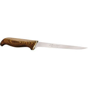 Rapala Presentation Fillet Knife Brown Laminate Handle 6" - Rapala