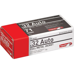 Aguila 32 ACP Ammo 71 Grain Full Metal Jacket Box of 50