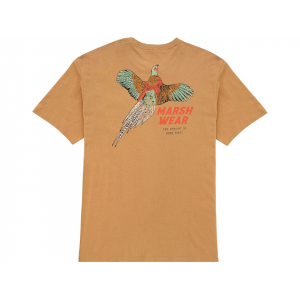 MARSH WEAR Men's Pheasant Short Sleeve Crew Neck T Shirt Tobacco Large