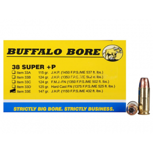 falo Bore Outdoorsman 38 Super P 147 Grain Jacketed Hollow Point Box Of 20 Ammo