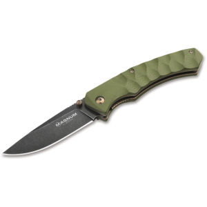 Boker Knives Iguanodon Pocket Knife 3.15" Drop Point 440A Gray Blade G-10 Handle Olive Drab - Boker Knives