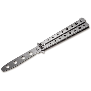 Boker Knives Trainer 2nd Generation Pocket Knife 3.94" Blunt Tip Stainless Steel Gray Blade Stainless Steel Handle Gray - Boker Knives