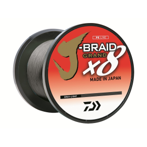 DAIWA J-Braid Grand X8 Braided Fishing Line 40lb 300yd Gray Light