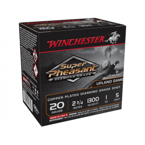 chester Super Pheasant Diamond Grade 20 Gauge 2-3/4 #5 Copper Plated Lead Shot 1 Oz Box Of 25 Ammo