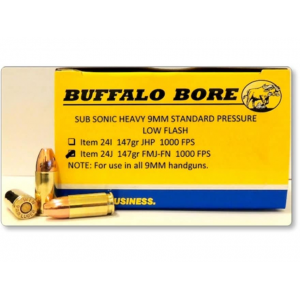 BUFFALO Bore 9mm Luger Ammo 147 Grain Full Metal Jacket Box Of 20