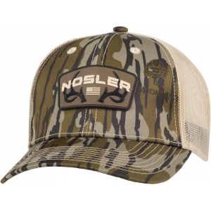 Nosler Men's Antler Patch Hat Mossy Oak Bottomland One Size Fits Most