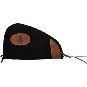 Browning Lona Pistol Case Canvas/Leather Black/Brown - Browning