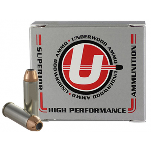 UNDERWOOD 45 Colt (long Colt) +p Ammo 300 Grain Hornady Xtp Jacketed Hollow Point Box Of 20