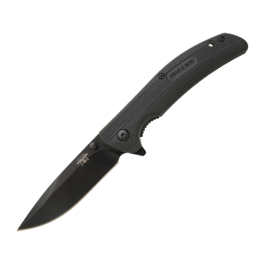 Bear & Son 778B Folding Knife 3.75" Drop Point 440 Black Blade Zytel Handle Black - Bear & Son