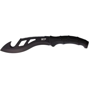 Smith & Wesson Extraction and Evasion Kukri Fixed Blade Knife 9" Spine Serrated Kukri 3Cr13 Black Blade Rubber Handle Black - Smith & Wesson