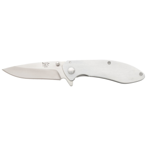 Bear & Son 112 Pocket Knife 2.875" Drop Point 440HC Satin Blade Stainless Steel Handle Stainless - Bear & Son