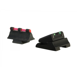 Williams Fire Sight Set Mossberg 500 Aluminum Black Fiber Optic Red Front, Green Rear - Williams