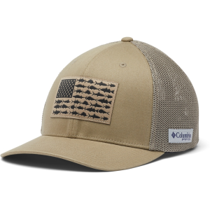 Columbia Mens PFG Fish Flag Mesh Hat Large/XL Tusk - Columbia