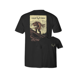 Muley Freak Men's Rifle Sasquatch Short Sleeve Crew Neck T Shirt Black 2XL