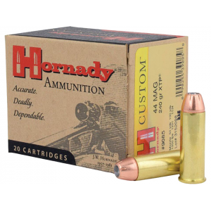 HORNADY Custom 44 Remington Magnum Ammo 240 Grain HORNADY Xtp Jacketed Hollow Point Box Of 20