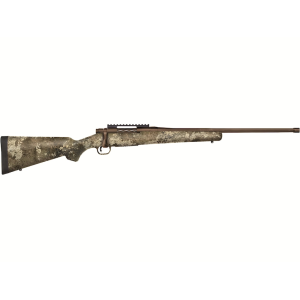 Mossberg Patriot Predator Bolt Action Rifle 308 Winchester 22" Fluted Brown Threaded Barrel True Timber Frame True Timber Straight Grip Stock