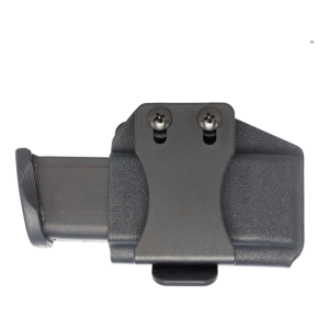 Rounded Horizontal OWB Magazine Holster Ambidextrous 9mm/.40 S&W Single Stack Kydex Black - Rounded