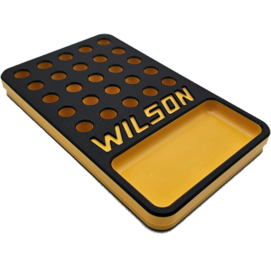 L.E. Wilson Reloading Tray 0.440 Hole Diameter 25-Round Plastic Black/Yellow - L.E. Wilson