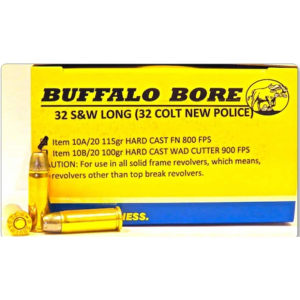 651815010014 BUFFALO Bore 32 S&w Long Ammo 115 Grain Flat Nose Box Of 20 651815010014 866234