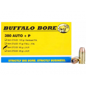 falo Bore 380 ACP P 90 Grain Jacketed Hollow Point Box Of 20 Ammo