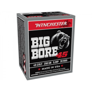 WINCHESTER Big Bore 45 Colt (long Colt) Ammo 250 Grain Semi-jacketed Hollow Point Box Of 20