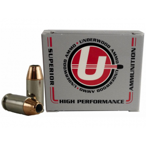 Underwood 45 Super Ammo 185 Grain Nosler Sporting Handgun Jacketed Hollow Point Box of 20 - Underwood Ammunition