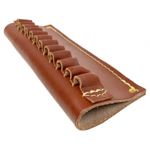 Hunter Rifle Cartridge Belt Slide Rifle Ammo Carrier 22 Caliber Rimfire 12-Round Leather Brown