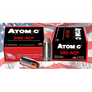 mic Ammunition 380 ACP 90 Grain Jacketed Hollow Point Box Of 20 Ammo