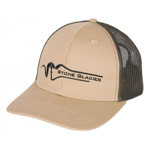 STONE GLACIER Mens SG Classic Trucker Hat Khaki/Military Green