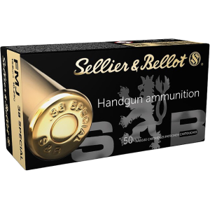 Sellier & Bellot 38 Special Ammo 158 Grain Full Metal Jacket Case of 1000 (20 Boxes of 50) - Sellier & Bellot