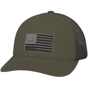 HUK Mens  And Bars Trucker Hat Moss