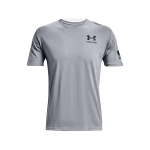 Under Armour Men's New Freedom Flag Short Sleeve Crew Neck T Shirt Steel Medium Heather XL - Under Armour