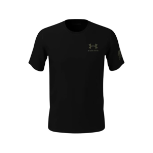 Under Armour Men's New Freedom Flag Short Sleeve Crew Neck T Shirt Black/Marine OD Green Large - Under Armour