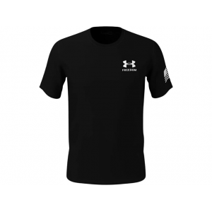 Under Armour Men's New Freedom Flag Short Sleeve Crew Neck T Shirt Black/White 2XL - Under Armour