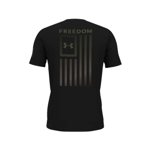 Under Armour Men's Freedom Flag Gradient Short Sleeve Crew Neck T Shirt Black Medium - Under Armour