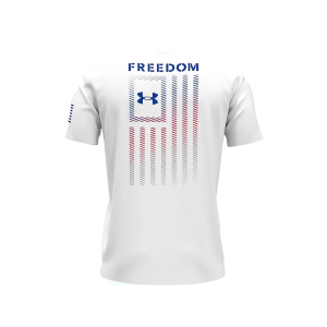 Under Armour Men's Freedom Flag Gradient Short Sleeve Crew Neck T Shirt White 2XL