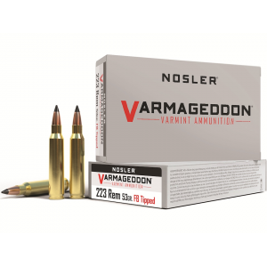 NOSLER Varmageddon 223 Remington Ammo 53 Grain NOSLER Varmageddon Polymer Tip Box Of 20