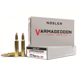 NOSLER Varmageddon 223 Remington Ammo 62 Grain NOSLER Varmageddon Jacketed Hollow Point Box Of 20