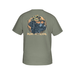 Drake Men's Pop Art Old School Lab Short Sleeve Crew Neck T Shirt Desert Sage XL - Drake