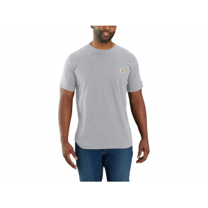 CARHARTT Men's Force Relaxed Fit Lightweight Short Sleeve Crew Neck T Shirt Heather Gray Large Tall