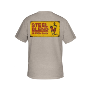Drake Men's Steel Blend T Shirt Cobblestone Light Heather Large - Drake
