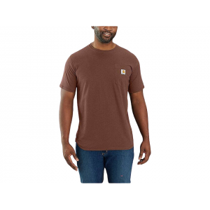 CARHARTT Men's Force Relaxed Fit Lightweight Short Sleeve Crew Neck T Shirt Mocha Heather XL Tall