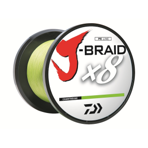 DAIWA J-Braid x8 Braided Fishing Line 15lb 300yd Chartreuse