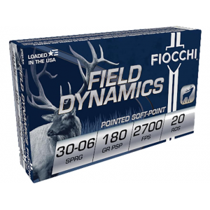 cchi Field Dynamics 30-06 Springfield 180 Grain Jacketed Soft Point Box Of 20 Ammo