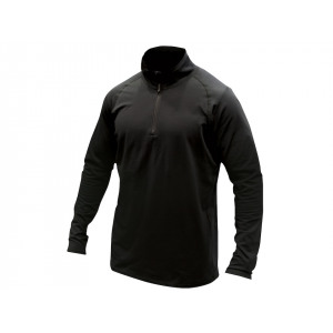 MIDWAYUSA Men's Level Two Long Sleeve Quarter Zip Base Layer Shirt Black Large