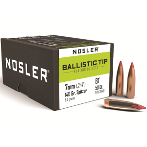 NOSLER Ballistic Tip Hunting 7mm, 284 Caliber (284 Diameter) Bullets 140 Grain Polymer Tip Box of 50