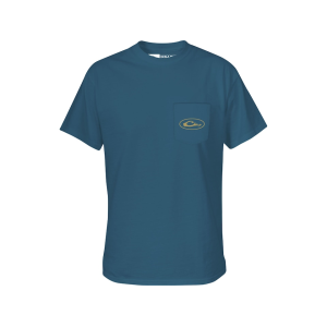 Drake Men's Americana Bass T Shirt Blue Steel Medium - Drake