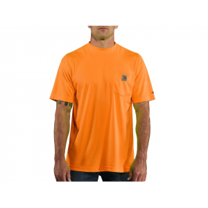 CARHARTT Men's HV Force Color Enhanced Short Sleeve Crew Neck T Shirt Brite Orange XL Tall