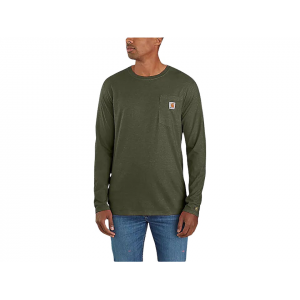 CARHARTT Men's Force Relaxed Fit Midweight Long Sleeve Crew Neck T Shirt Basil Heather 2XL