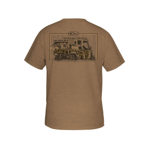 Drake Men's Side X Side T Shirt Golden Pecan Heather 2XL - Drake